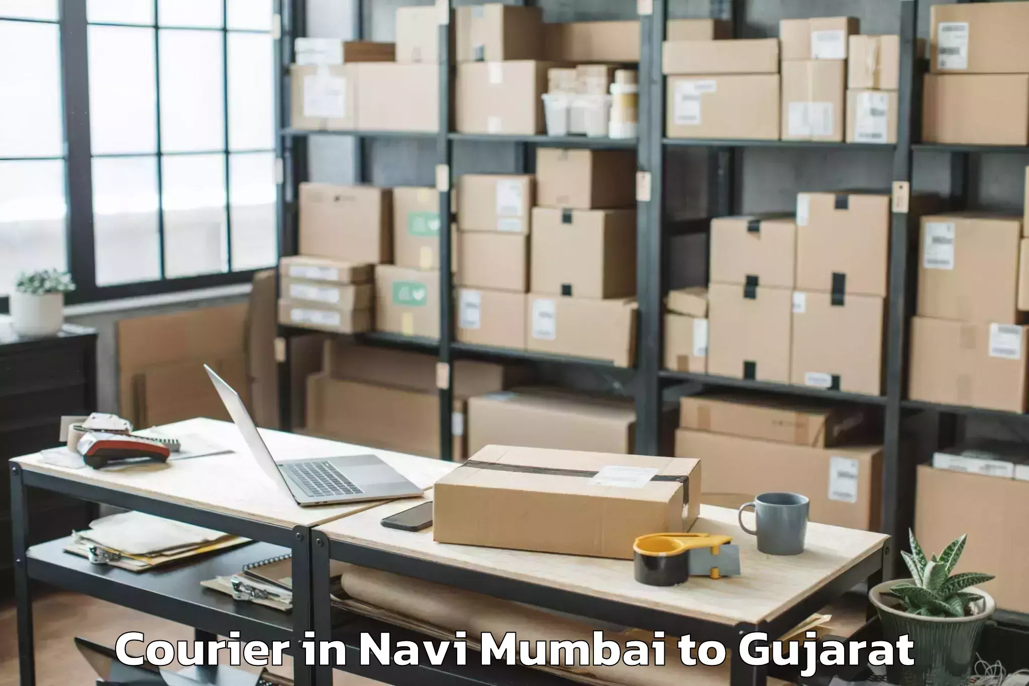 Book Navi Mumbai to Bhanvad Courier Online